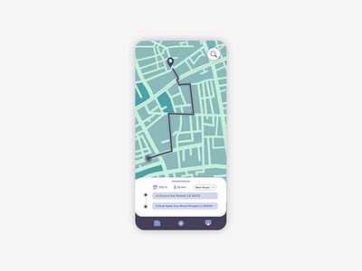 DailyUI_020 adress colors daily daily 100 challenge daily ui dailyui design figma flat illustration interface location location tracker locationtracker map route ui vector vectors