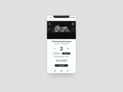 Confirmation: DailyUI_054 app black and white concert confirmation daily daily 100 challenge daily ui dailyui dailyuichallenge figma figma design figmadesign interface mobile mobile app order order confirmation uidesign uxui