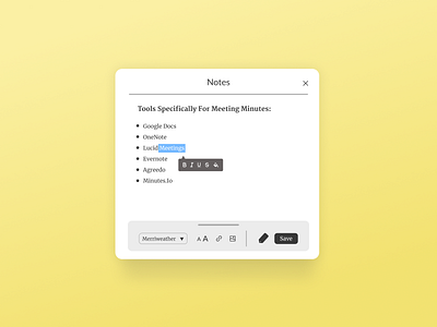 Notes Widget: DailyUI_065