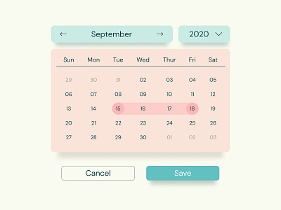Date Picker: DailyUI_080 100days calendar challenge daily daily 100 challenge daily ui dailyui dailyuichallenge date date picker design figma figma design figmadesign interface ui