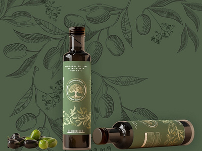 Olive Oil Product Packaging brand branding design graphic design illustration logo typography vector