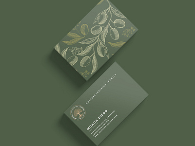 Business Card for Olive-oil Business brand branding design graphic design illustration logo typography ui ux vector