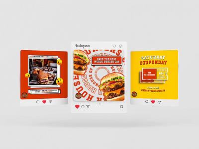 House of Burgers - Social Media Posts brand branding design graphic design illustration logo typography vector