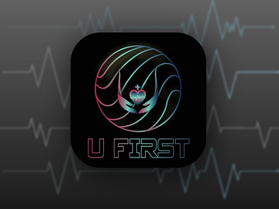 Medical app Logo (U-FIRST) adobe illustrator app logo gradient logo graphicdesign icon design illustration logo medical app medical logo