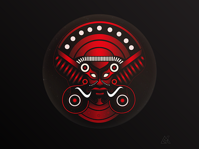 'THEYYAM' (an act of ritualism) basic shapes design gradient graphicdesign illustration vector