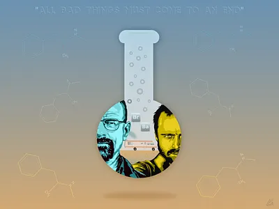 Breaking Bad illustration 2d artwork basic shapes breakingbad design flat illustration graphicdesign illustration jesse pinkman vector walterwhite