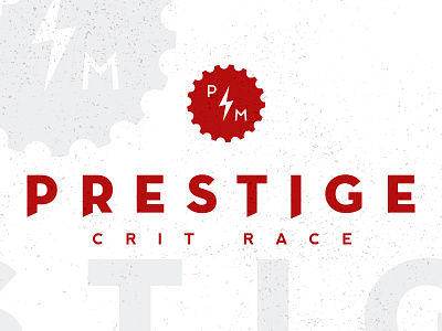 Plaza-Midwood Prestige Early Logo Concept 2 bike bolt branding charlotte concept criterium gear lightning logo race speed