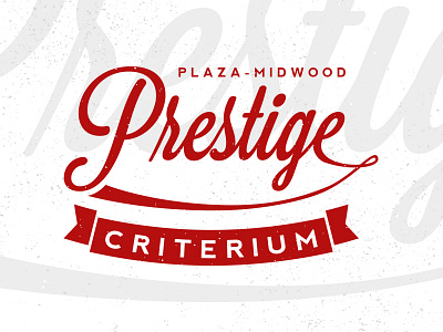 Plaza-Midwood Prestige Early Logo Concept 5 banner bike branding charlotte concept criterium logo race typography