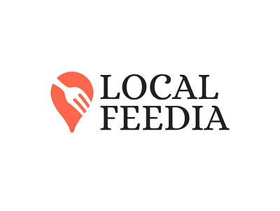 Local Feedia Logo Concept design fastfood flat logo logodesign logos logotype minimal