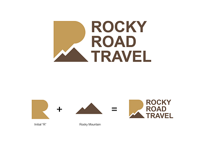 Rocky Road Travel Logo Design Concept brand brand design design design art flat icon logo logodesign logos logotype minimal travel