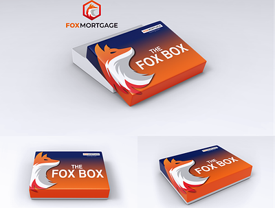 Fox Mortgage Gift Box Packaging branding design flat gift illustration minimal packaging packaging design