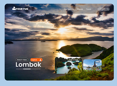 Tour Yuk Lombok design minimal typography ui ux web webdesign