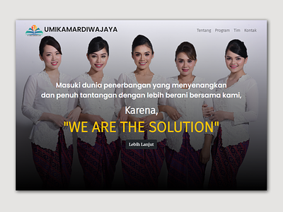 Umikamardiwajaya Home web brand design company homepage redesign web ui webdesign website website design