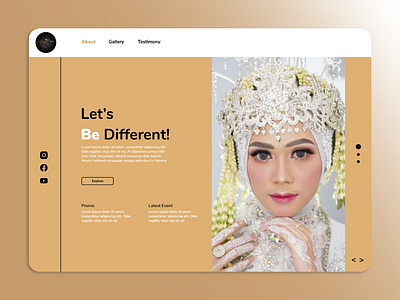 Aliya Wedding Services design homepage layout design makeup minimal page webdesign wedding