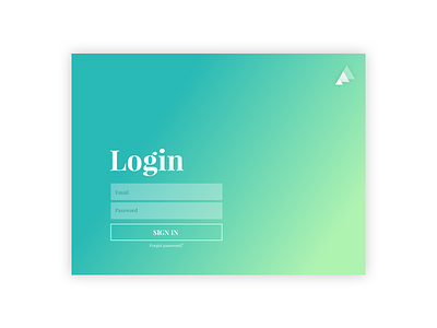 Login Concept for an iPad ✨ design email gradient log in login register sign in sign up signin triangles ui ux