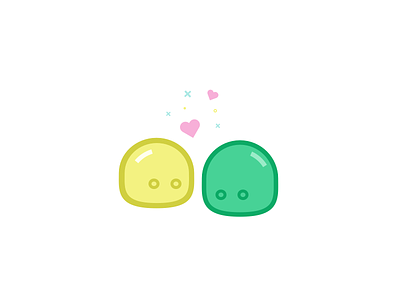 Little blobs 💕 blobs happy icon identity illustration logo love