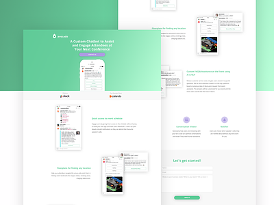 avocado bots 🥑🤖 avocado bots chatbots landing page slack slackbot ui visual interface web web ui website