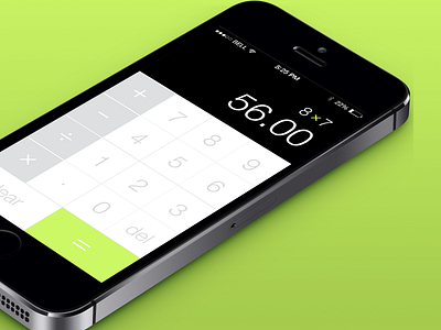 Calculator Concept acid calc calculator green ios numbers ui