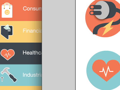 WIP New Icon Set flat icons ios list sectors stock market wip
