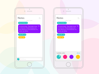 Messenger style note app