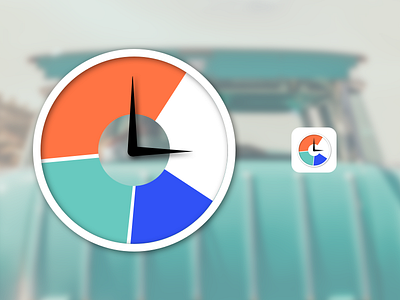 Daily UI Challenge #5: App Icon app icon apple clock flat graph icon iphone pie chart time time management timer tracker