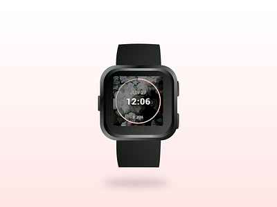 Fitbit Versa Dark Floral clock fitbit fitbit studio free mockup sketch app smartwatch versa watch