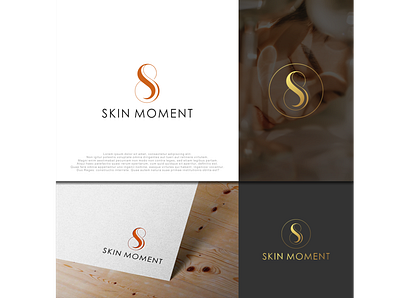 SKIN MOMENT boutique brand identity branding fashion logo graphic design letter s logo logo design s logo vector