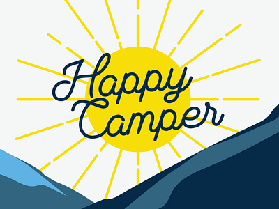 Happy Camper Mug Design design graphic design illustration product design