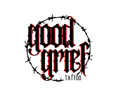 Good Grief Tattoo Logo branding design illustration logo