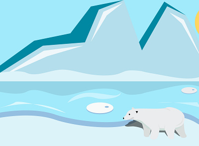 polar bear bear bearillustration flat illustration flatdesign flatillustration vector illustration vectorart