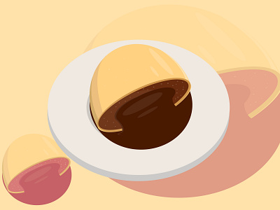 Food Illustration - Chocolate Cake