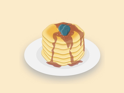 Food Illustration - Pancake branding cake chocolate design design art food illustration illustration illustration art vector vector illustration