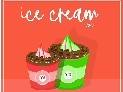 Ice Cream ads design branding design ice cream