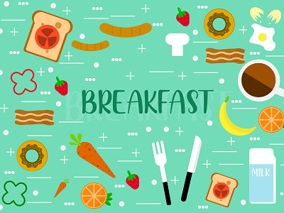 Breakfast branding design design art flat design illustration illustration art logo ui vector vector illustration