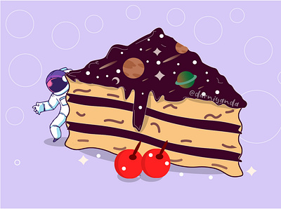 Planet Kue branding cake design design art flat design food illustration illustration illustration art vector vector illustration
