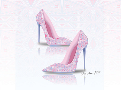 Abstract pattern stiletto bold colorful design elegant fashion footwear footwear design heels illustration pastel pattern
