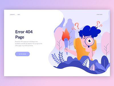 404 Page Design Concept art design graphic design illustration logo ui ux vector web website