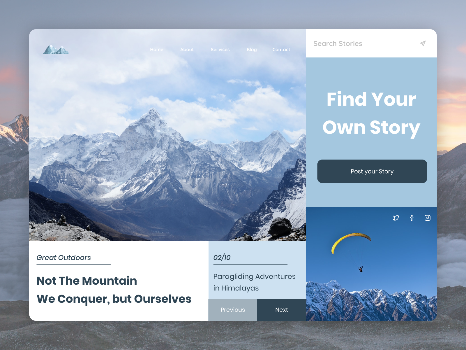 Concept UI/UX Design for Travel Blog by Mitanshu Mishra on Dribbble