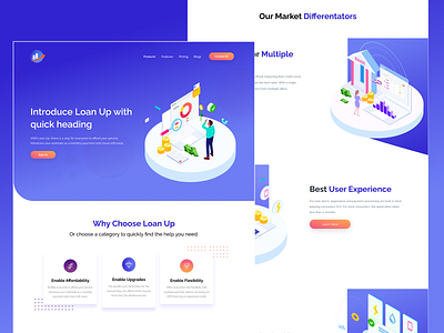 Business Loan Landing Page Design Concept