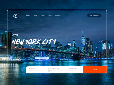 Design Concept For Travel Website.