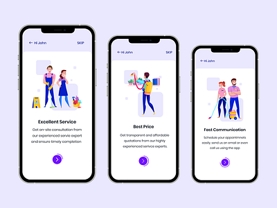 Service App Onboarding Illustration Design Concept