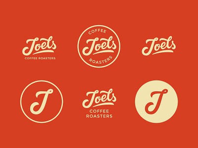 Joels Coffee Roasters brand identity branding coffee design emblem lettering logo logo design logo type roasters