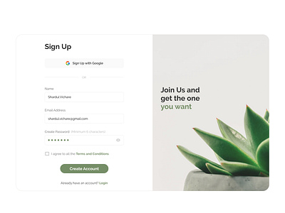 Sign Up Page - Daily Design Challenge 001 design ui uiuxdesign ux web
