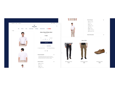 Redesigned Allen Solly Product Detail Page branding design ui uiuxdesign web