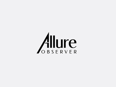 Allure Observer Logo branding brandmark design flat logo logodesign logodesigner logomark minimal type typography