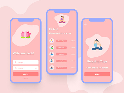 Yoga app/UI Concept app concept design mobile ui ui