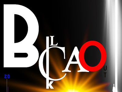 Blackout branding graphic design marketing typography
