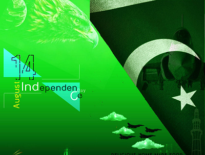 Independence day 14august eagle flag green pakistanday thunder