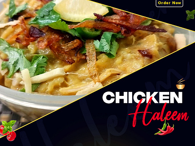 Chicken Haleem branding creative graphic design kitchen logo photoshop typography