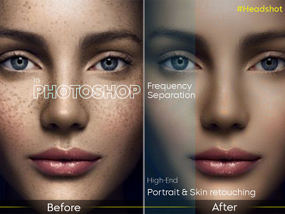 Headshot Retouch & Frequency Separation frequency separation headshot retouch image edit photo retouching skin retouching